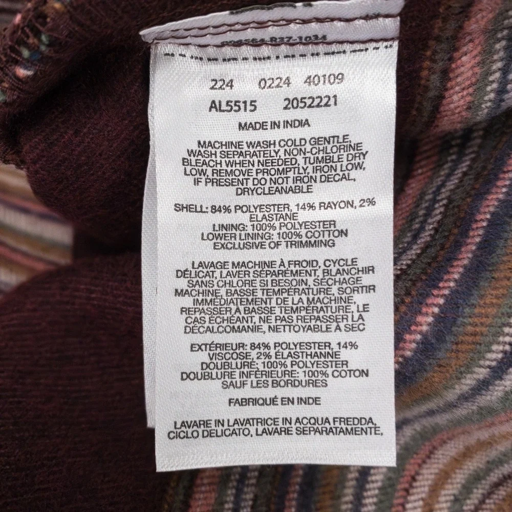 COLUMBIA Women's Calico Basin Shirt‎ Jacket Size Medium Stripe Regular Fit - Picture 12 of 16